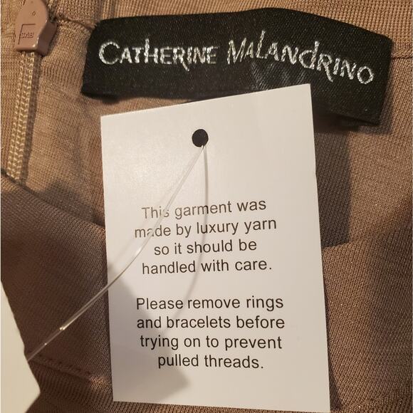 NWT Catherine Malandrino Balletcore Taupe Pleated Midi Sleeveless Dress Sz 8 - Picture 9 of 11